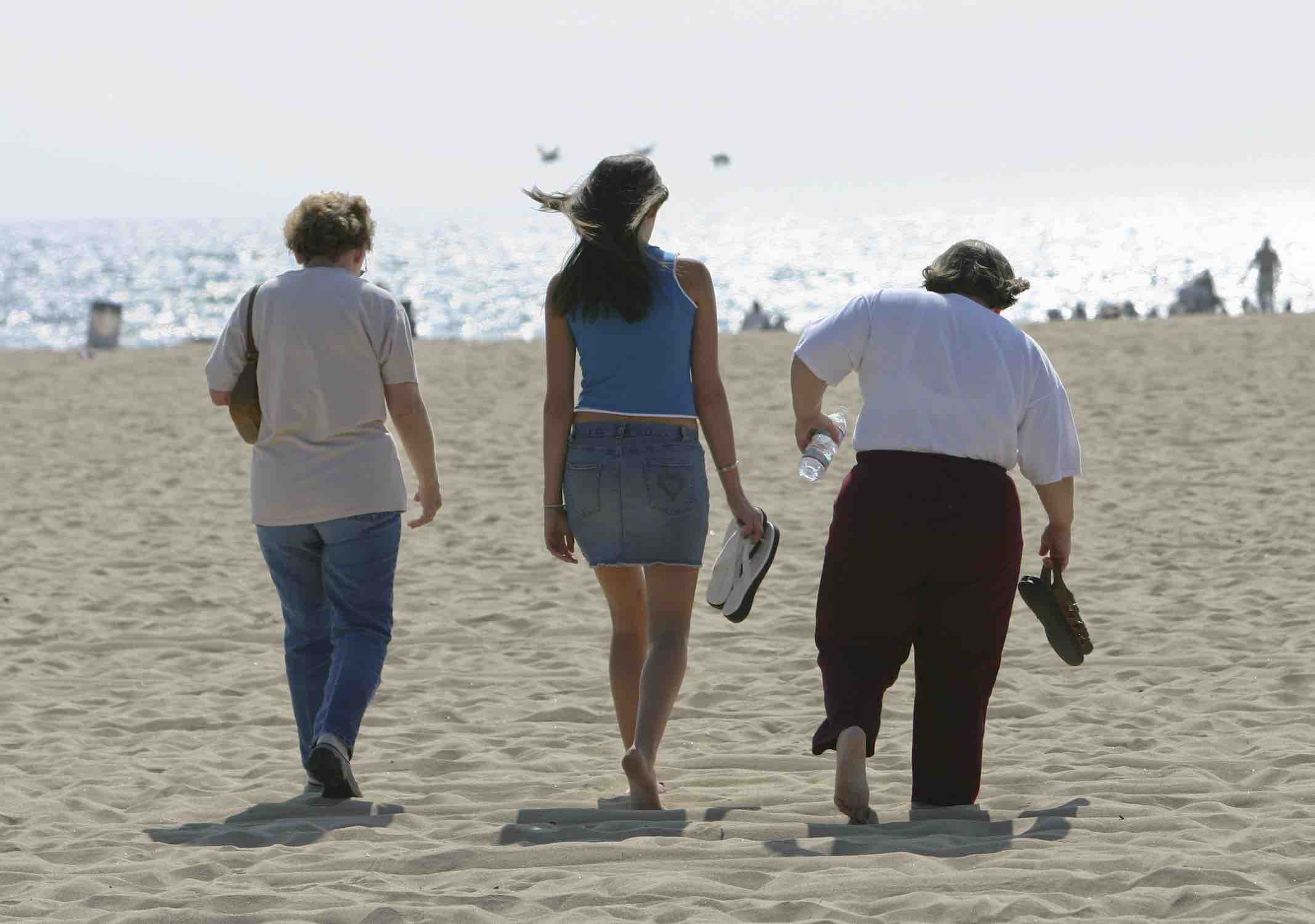 Accessible boardwalk along California coast