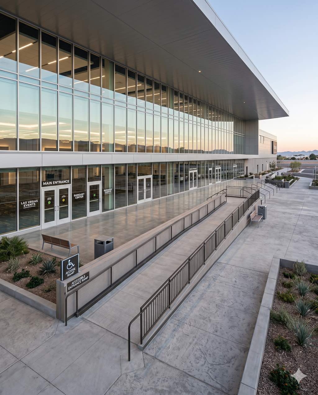 Accessible convention venue with wheelchair-friendly layout in Las Vegas