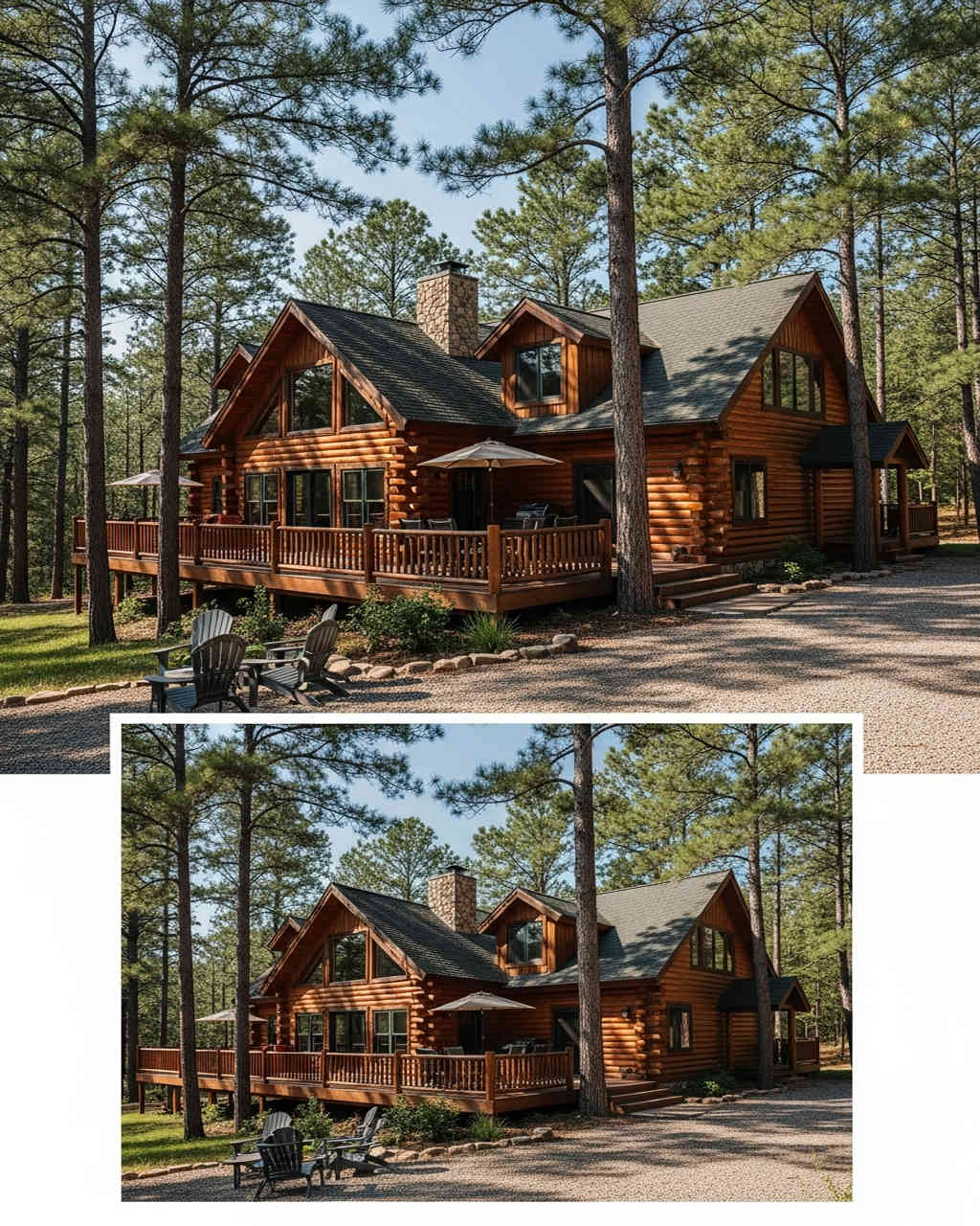 Large vacation rental in the Black Hills with pine forest surroundings